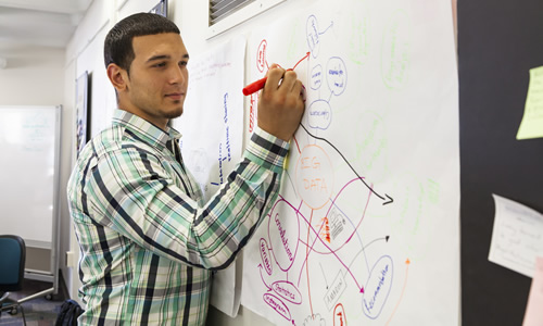 2014 i3 Scholar, Miguel Colon, brainstorming project ideas
